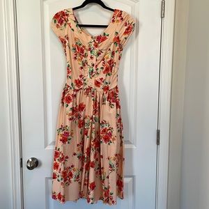 Stop Staring Blush Floral Dress